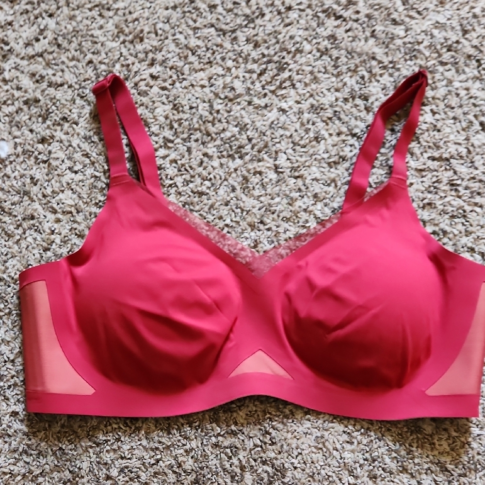 Honeylove Red Structured Bra with Adjustable Straps